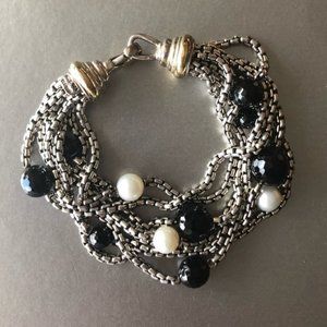 David Yurman Sterling Silver 18K Gold Bracelet